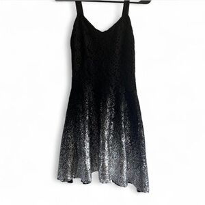 Free People Lace Black and Silver Women's Dress
